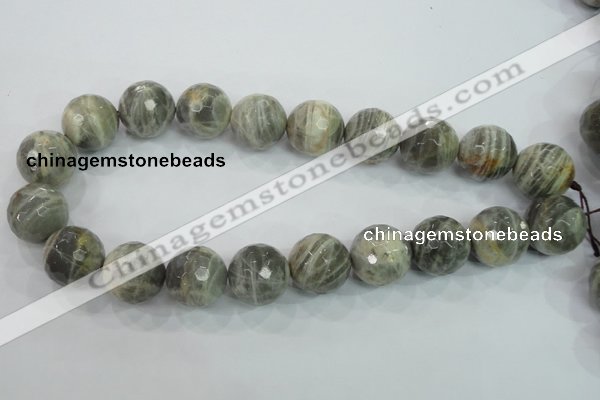 CMS127 15.5 inches 20mm faceted round moonstone gemstone beads