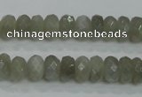 CMS128 15.5 inches 6*10mm faceted rondelle moonstone gemstone beads