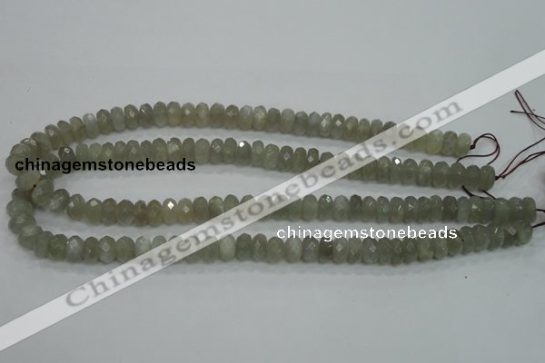 CMS128 15.5 inches 6*10mm faceted rondelle moonstone gemstone beads