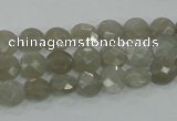 CMS129 15.5 inches 8mm faceted coin moonstone gemstone beads