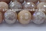 CMS1304 15.5 inches 12mm faceted round AB-color moonstone beads