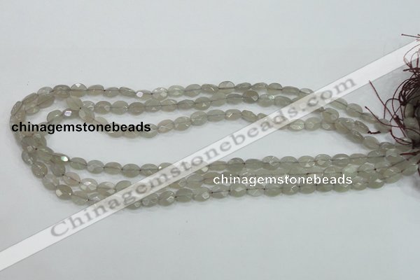 CMS131 15.5 inches 7*8mm faceted oval moonstone gemstone beads