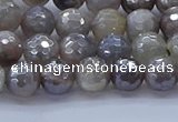 CMS1311 15.5 inches 6mm faceted round AB-color grey moonstone beads