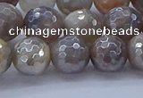 CMS1313 15.5 inches 10mm faceted round AB-color grey moonstone beads