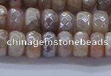 CMS1322 15.5 inches 5*8mm faceted rondelle AB-color moonstone beads