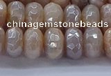 CMS1323 15.5 inches 6*10mm faceted rondelle AB-color moonstone beads