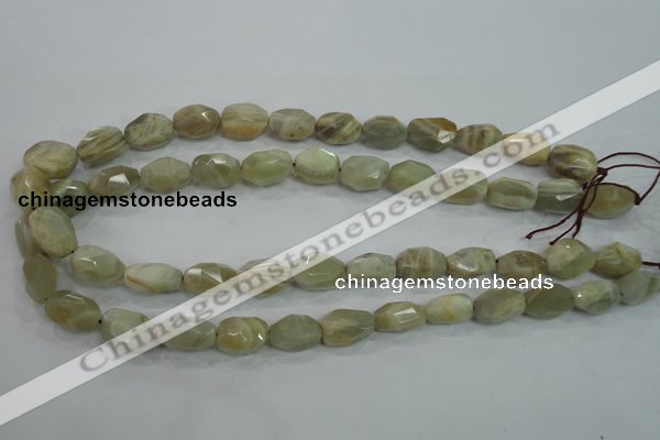 CMS133 15.5 inches 10*16mm faceted nugget moonstone gemstone beads
