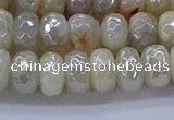 CMS1342 15.5 inches 5*8mm faceted rondelle AB-color white moonstone beads