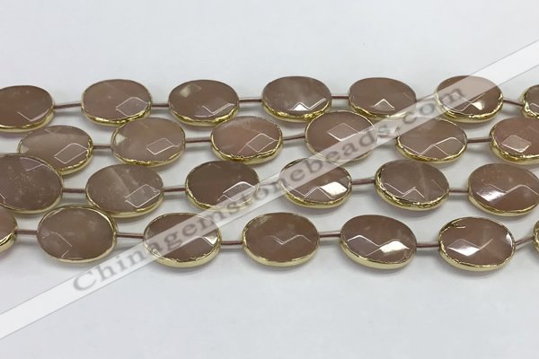 CMS1345 7.5 inches 13*18mm faceted oval moonstone beads