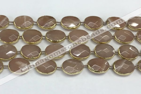 CMS1346 7.5 inches 15*20mm faceted oval moonstone beads