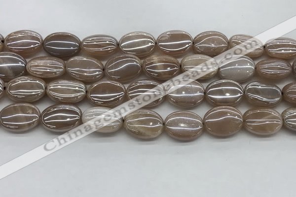 CMS1350 15.5 inches 12*16mm oval AB-color moonstone beads