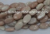 CMS14 15.5 inches 8*12mm oval moonstone gemstone beads wholesale