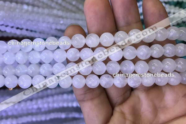 CMS1402 15.5 inches 8mm round white moonstone beads wholesale