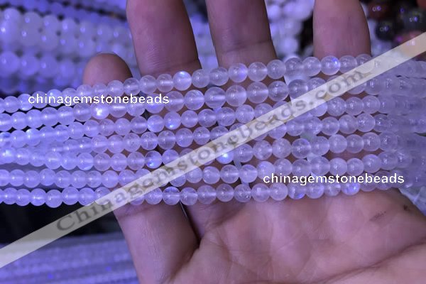 CMS1408 15.5 inches 4mm round white moonstone beads wholesale