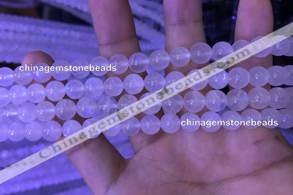 CMS1410 15.5 inches 8mm round white moonstone gemstone beads