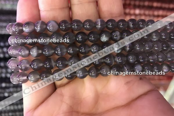 CMS1428 15.5 inches 6mm round black moonstone gemstone beads