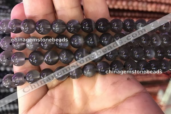 CMS1430 15.5 inches 10mm round black moonstone gemstone beads