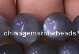 CMS1431 15.5 inches 12mm round black moonstone gemstone beads