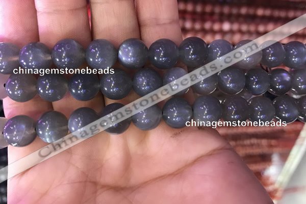 CMS1431 15.5 inches 12mm round black moonstone gemstone beads