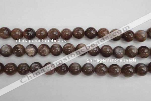 CMS145 15.5 inches 12mm round natural grey moonstone beads