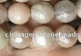 CMS1452 15.5 inches 8mm faceted round AB-color moonstone beads