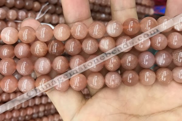 CMS1477 15.5 inches 10mm round moonstone beads wholesale