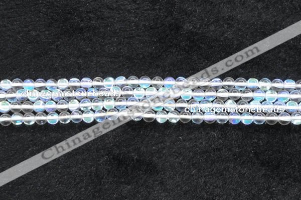 CMS1501 15.5 inches 6mm round synthetic moonstone beads wholesale