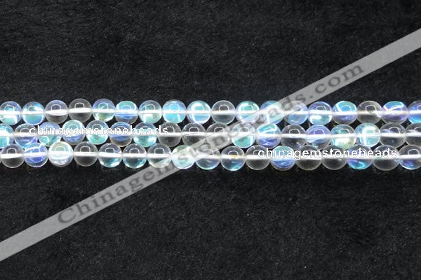 CMS1503 15.5 inches 10mm round synthetic moonstone beads wholesale