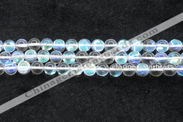 CMS1504 15.5 inches 12mm round synthetic moonstone beads wholesale