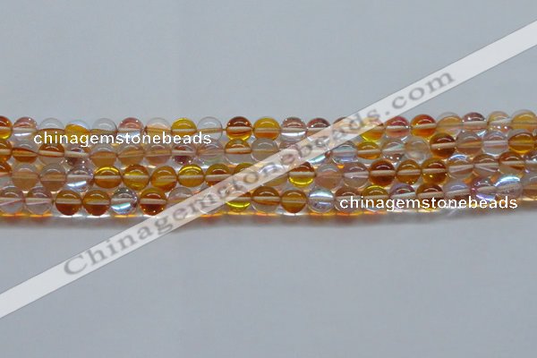 CMS1533 15.5 inches 10mm round synthetic moonstone beads wholesale