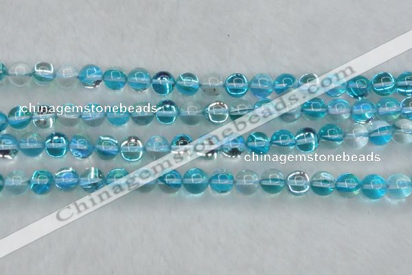 CMS1553 15.5 inches 10mm round synthetic moonstone beads wholesale