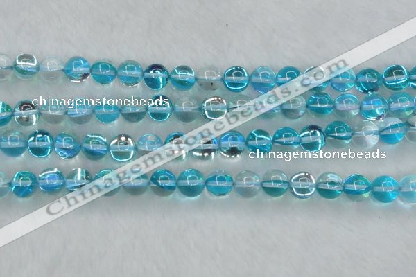 CMS1554 15.5 inches 12mm round synthetic moonstone beads wholesale