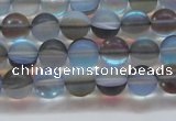 CMS1566 15.5 inches 6mm round matte synthetic moonstone beads