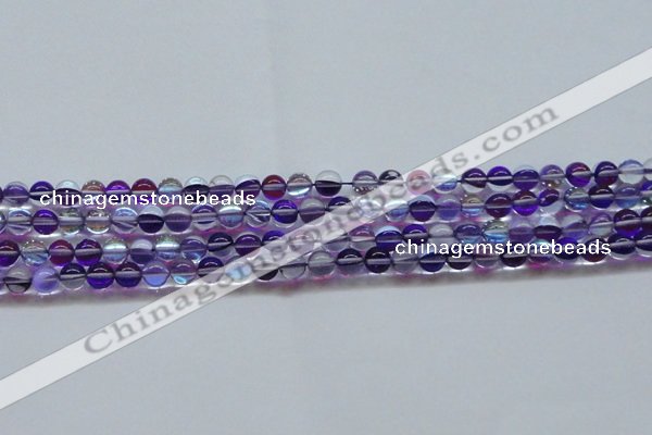 CMS1571 15.5 inches 6mm round synthetic moonstone beads wholesale