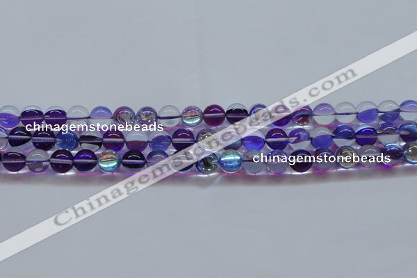 CMS1573 15.5 inches 10mm round synthetic moonstone beads wholesale