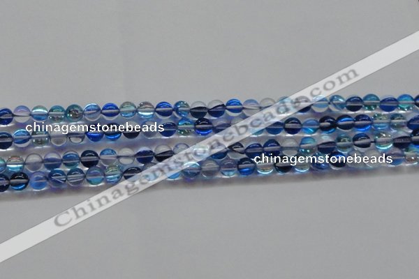 CMS1581 15.5 inches 6mm round synthetic moonstone beads wholesale