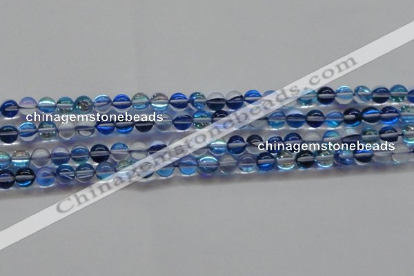 CMS1582 15.5 inches 8mm round synthetic moonstone beads wholesale