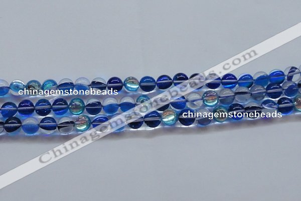 CMS1583 15.5 inches 10mm round synthetic moonstone beads wholesale