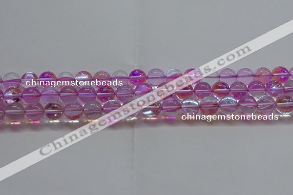 CMS1592 15.5 inches 8mm round synthetic moonstone beads wholesale