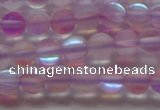 CMS1596 15.5 inches 6mm round matte synthetic moonstone beads