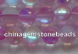 CMS1597 15.5 inches 8mm round matte synthetic moonstone beads