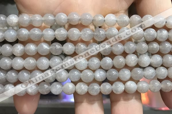 CMS1651 15.5 inches 6mm round grey moonstone beads wholesale