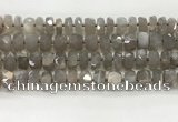 CMS1660 15.5 inches 6*10mm - 8*11mm faceted tyre moonstone beads