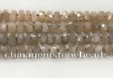 CMS1664 15.5 inches 6*10mm - 8*11mm faceted tyre moonstone beads