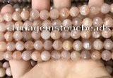 CMS1679 15.5 inches 8mm faceted round moonstone beads wholesale