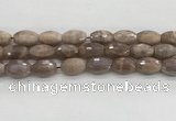 CMS1777 15.5 inches 11*18mm faceted rice AB-color moonstone beads