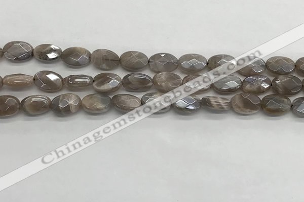 CMS1798 15.5 inches 8*12mm faceted oval AB-color moonstone beads