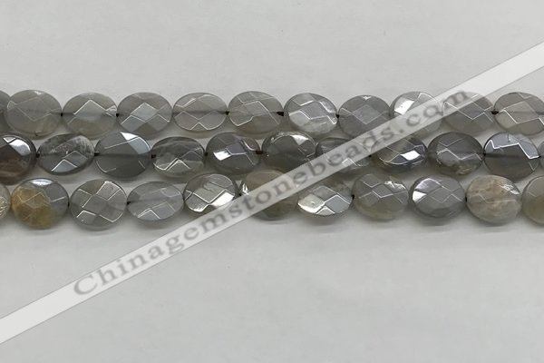 CMS1811 15.5 inches 10*12mm faceted oval AB-color moonstone beads