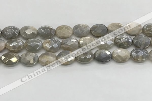 CMS1813 15.5 inches 12*16mm faceted oval AB-color moonstone beads