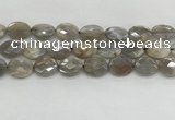 CMS1814 15.5 inches 13*18mm faceted oval AB-color moonstone beads